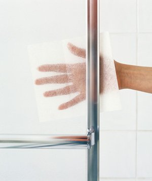 Paper cloth to clean the Shower door.jpg