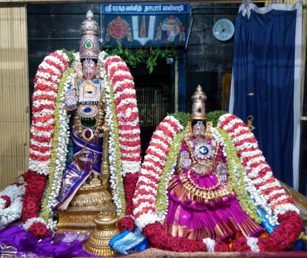 Thiruputkuzhi Maragathavalli Thayar with Vijayaraghava Perumal.jpg